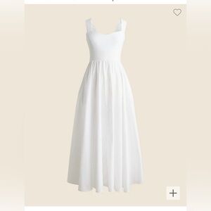 NWT J. Crew Sweetheart tank dress with poplin skirt